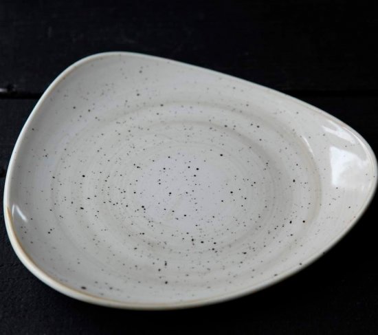 stone cast ロータスプレートM（ナツメグクリーム・ペッパーコーングレー・マスタードイエロー）