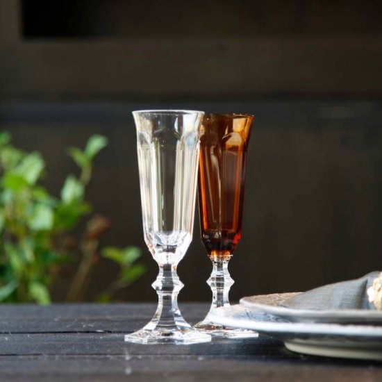 Marioluca Giusti ドルチェ フルートグラス （クリア・アンバー）