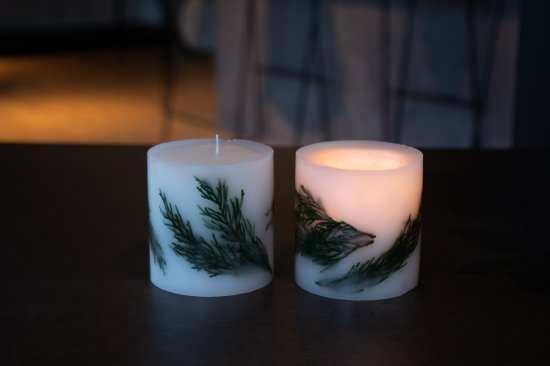 MORIASOBIオリジナルキャンドル　ナチュラルリーフ